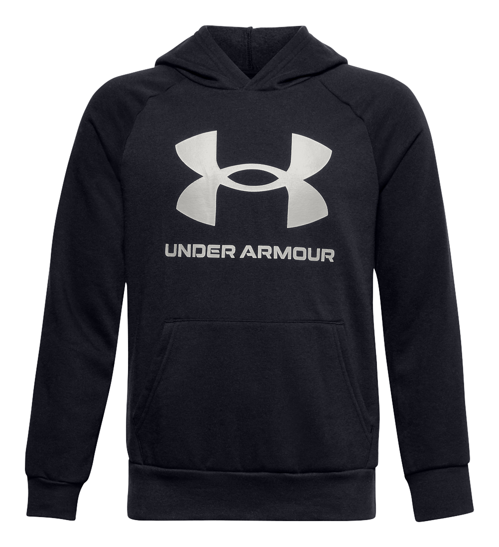 Under Armour Rival Fleece Big Logo Raglan Long-Sleeve Hoodie for Kids ...